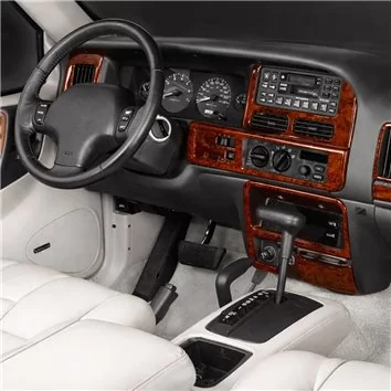 Jeep Grand Cherokee 1996-1998 Full Set, 27 Parts Mascherine sagomate per rivestimento cruscotti 