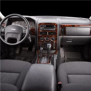 Jeep Grand Cherokee 2003-2004 Basic Set, Overland, Limited, Laredo Mascherine sagomate per rivestimento cruscotti 