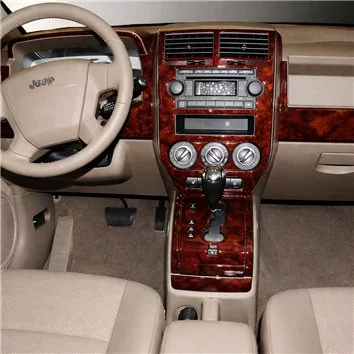 Jeep Compass 2007-2008 Full Set, Automatic Gear, Without NAVI Mascherine sagomate per rivestimento cruscotti 