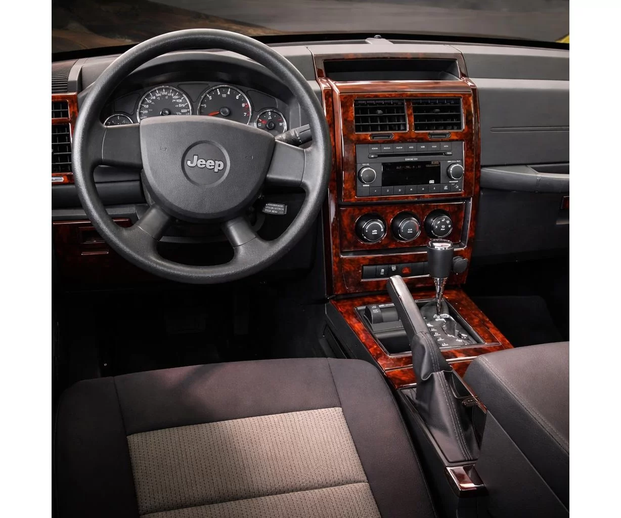 Jeep Liberty 2008-UP Full Universal Set, Manual Gear Box Mascherine sagomate per rivestimento cruscotti Jeep Liberty 2008-UP Full Universal Set, Manual Gear Box Mascherine sagomate per rivestimento cruscotti