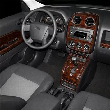 Jeep Compass 2009-UP Full Set, With Auto-stick mission Mascherine sagomate per rivestimento cruscotti 