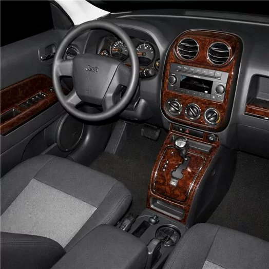 Jeep Compass 2009-UP Full Set, With Auto-stick mission Mascherine sagomate per rivestimento cruscotti Jeep Compass 2009-UP Full Set, With Auto-stick mission Mascherine sagomate per rivestimento cruscotti