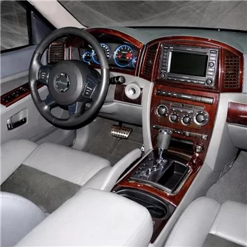 Jeep Grand Cherokee 2005-2007 Full Set, With NAVI Mascherine sagomate per rivestimento cruscotti 