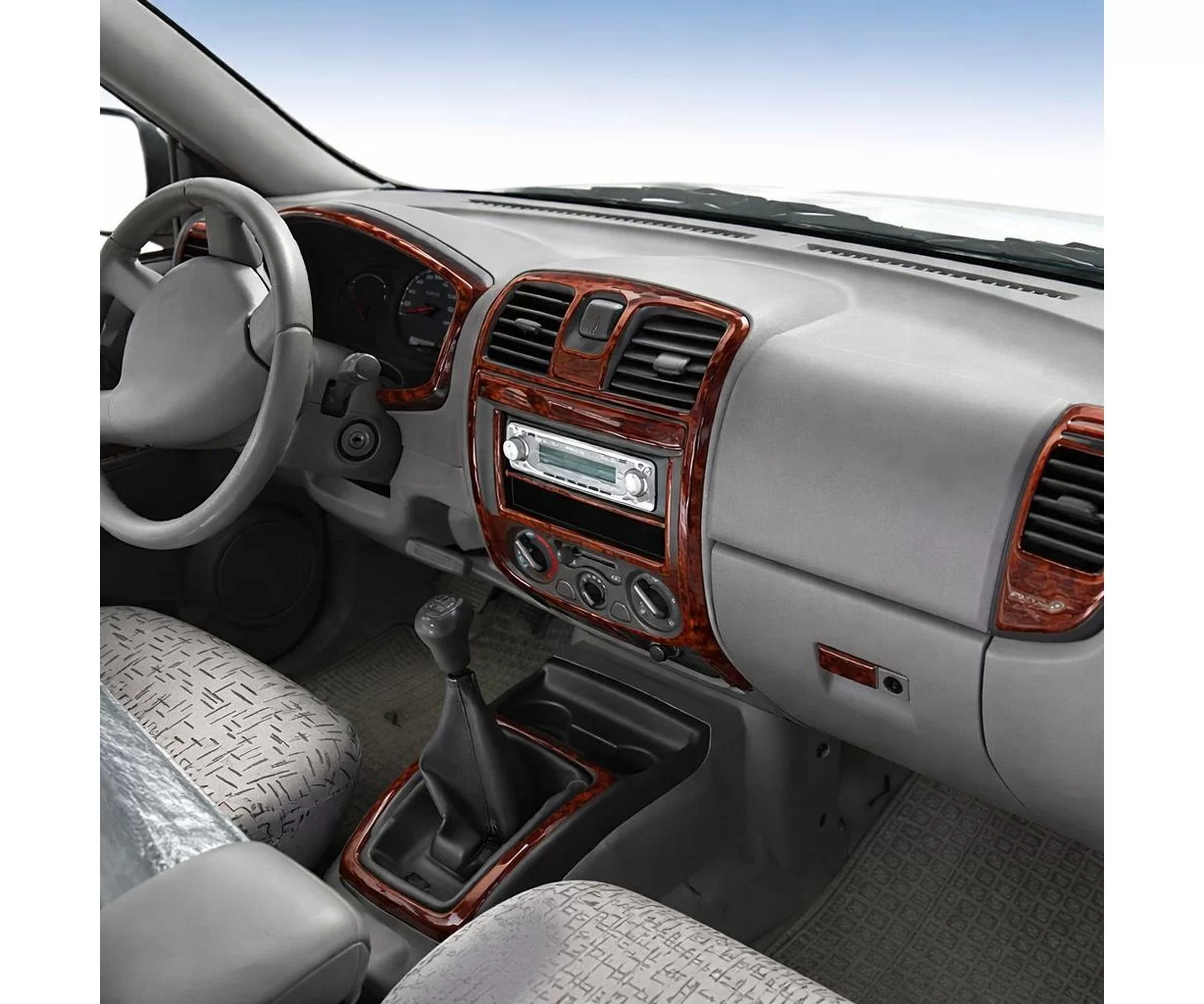 Isuzu D-Max Cab 4X2 01.05-12.06 Mascherine sagomate per rivestimento cruscotti 14-Decori