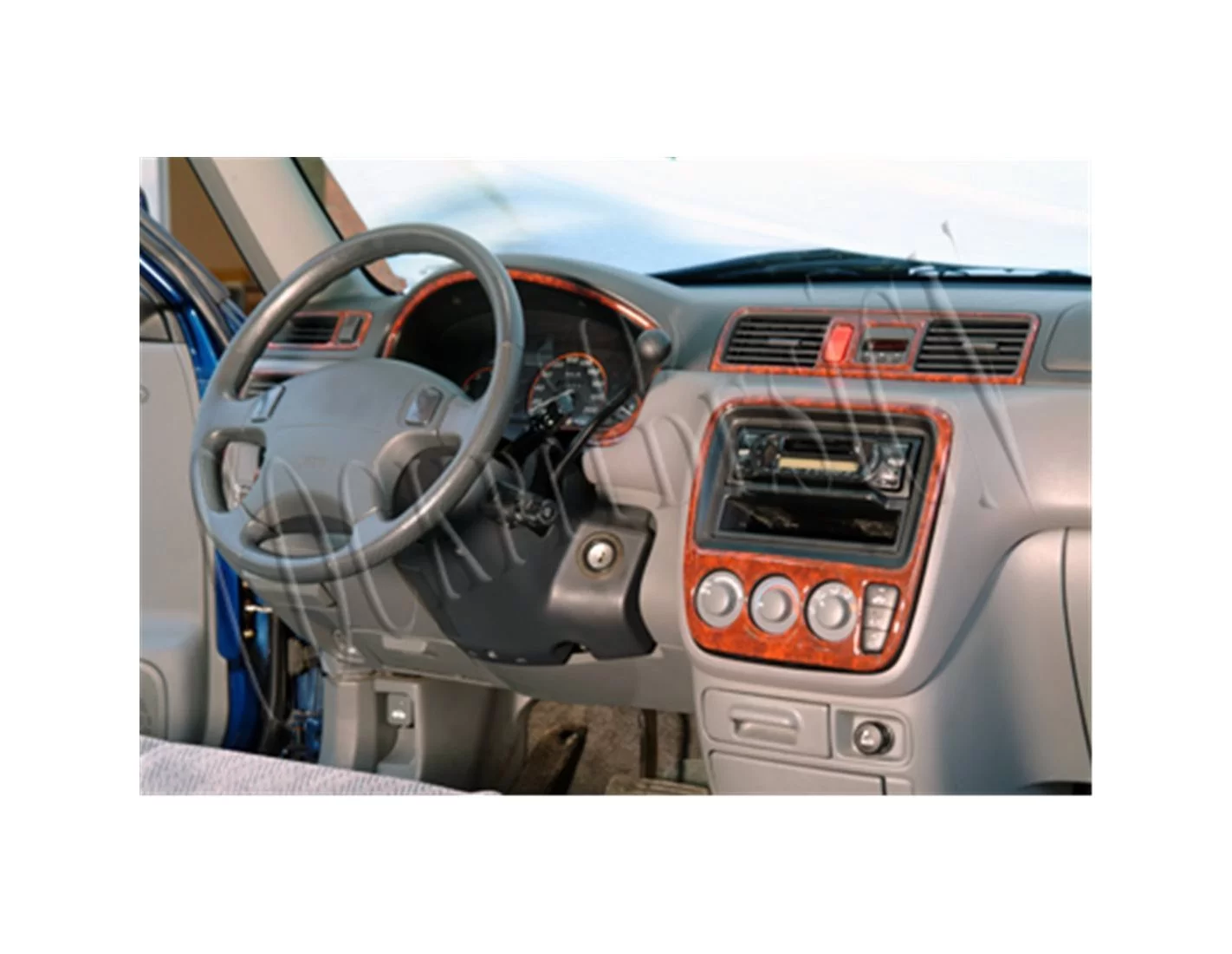 Honda CR-V 4X4 06.97 - 01.02 Kit Rivestimento Cruscotto all'interno del veicolo Cruscotti personalizzati 9-Decori