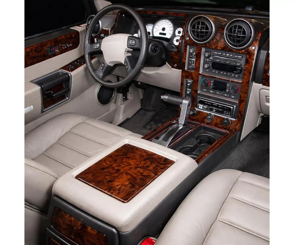 Hummer H2 2003-2007 Full Set, Without Sunroof Mascherine sagomate per rivestimento cruscotti 