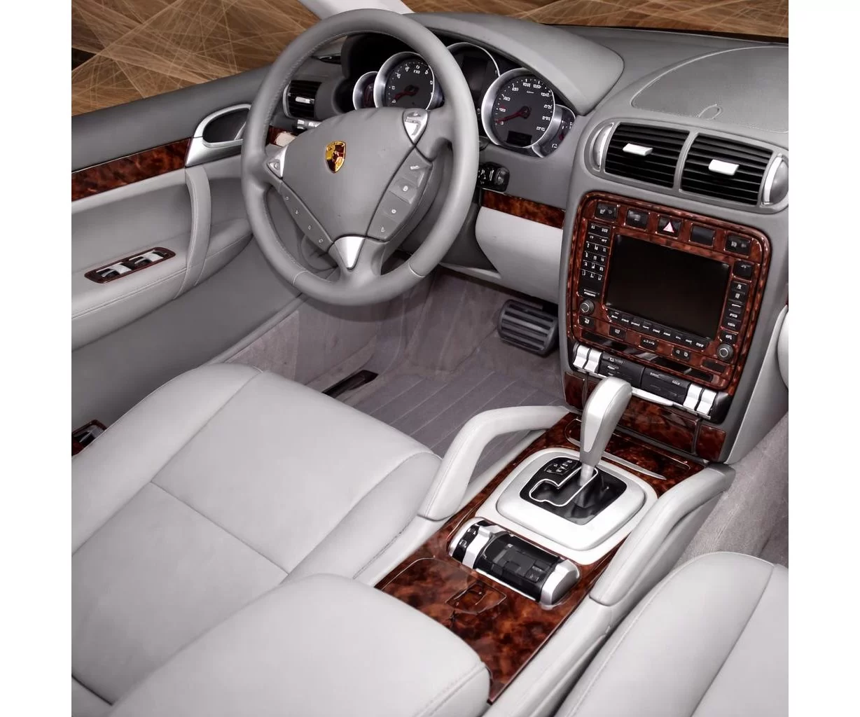 Porsche Cayenee 2003-UP With or Without NAVI Mascherine sagomate per rivestimento cruscotti Porsche Cayenee 2003-UP With or Without NAVI Mascherine sagomate per rivestimento cruscotti