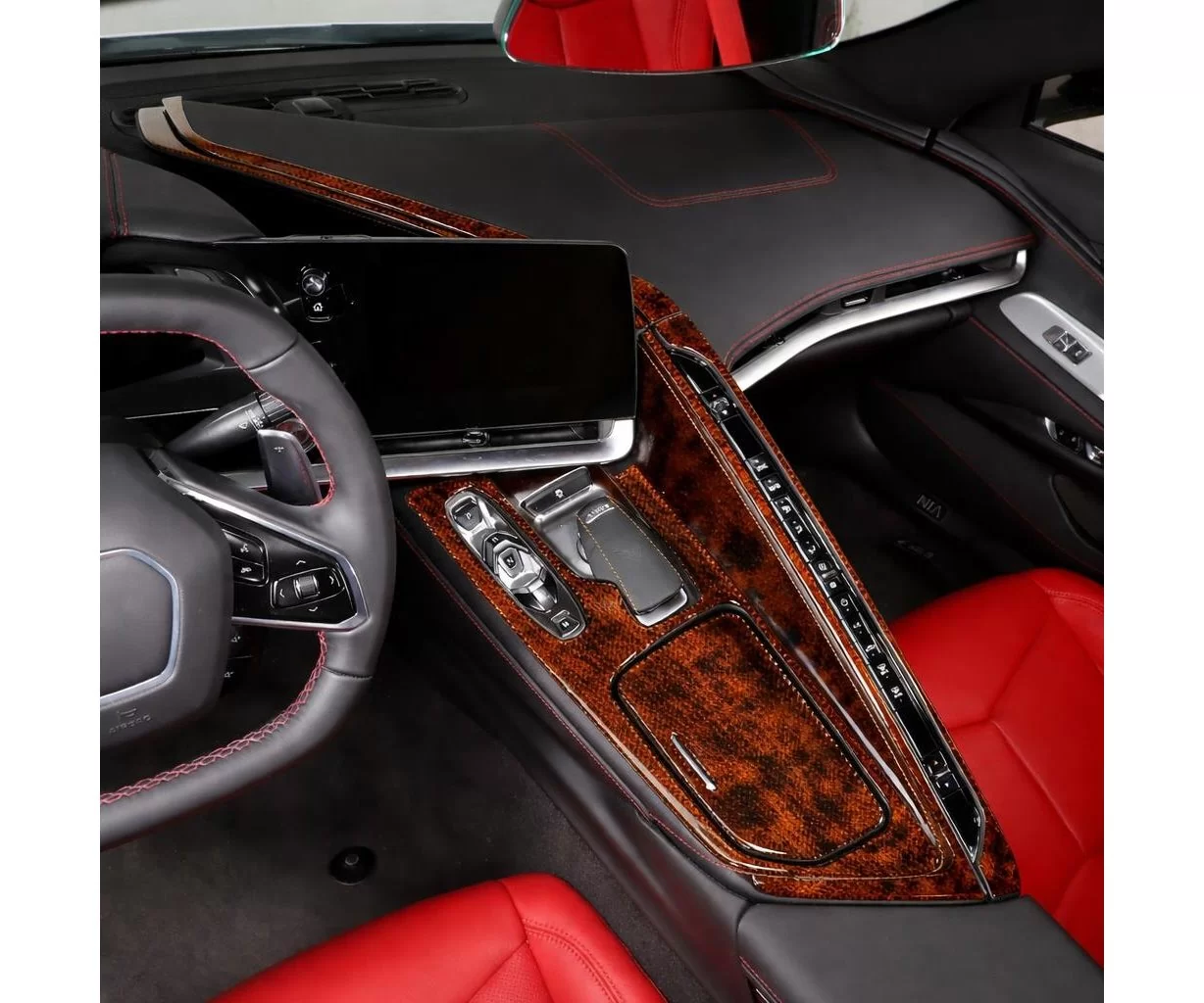 Chevrolet Corvette C8 2020 Convertible Mascherine sagomate per rivestimento cruscotti 23 Decori