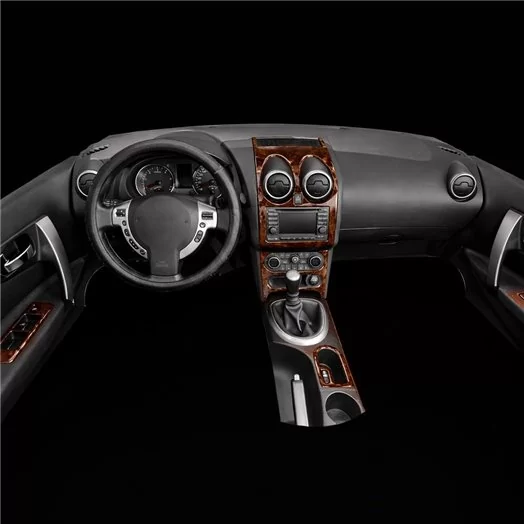 Nissan QashqaÄ± 01.11-12.12 Mascherine sagomate per rivestimento cruscotti 19-Decori