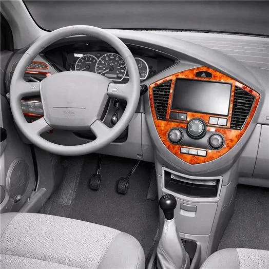 Kia Carens 07.02-10.06 Mascherine sagomate per rivestimento cruscotti 6-Decori