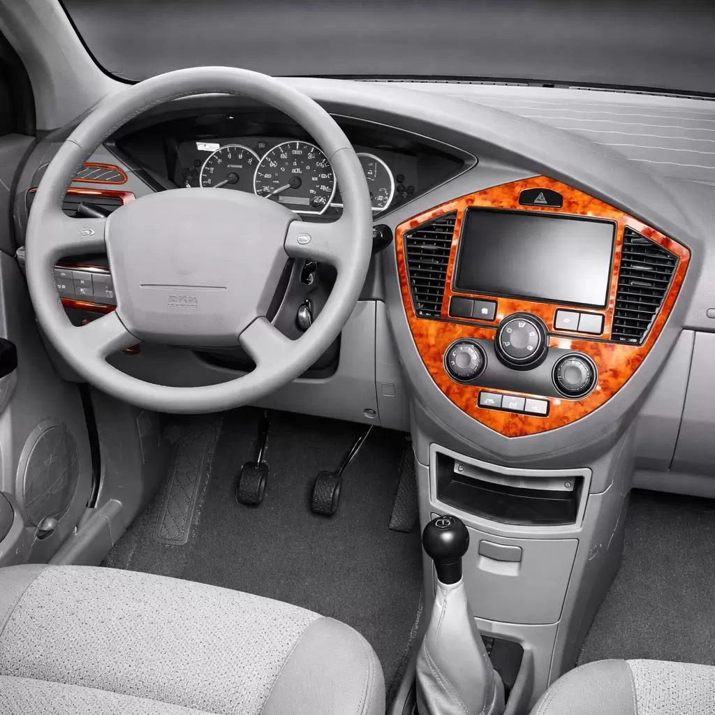 Kia Carens 07.02-10.06 Mascherine sagomate per rivestimento cruscotti 6-Decori