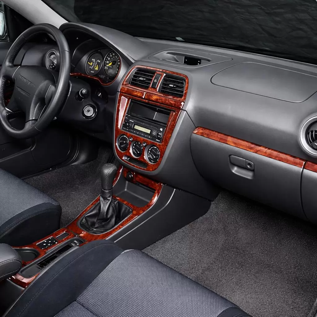 Subaru Impreza/WRX 2002-2004 Manual Gear Box, Automatic AC Control Mascherine sagomate per rivestimento cruscotti 