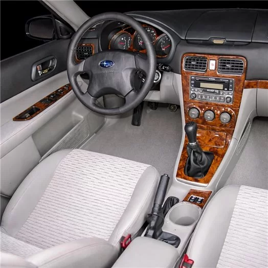 Subaru Forester 2007-2008 Full Set, Manual Gear Box, Automatic AC Mascherine sagomate per rivestimento cruscotti Subaru Forester 2007-2008 Full Set, Manual Gear Box, Automatic AC Mascherine sagomate per rivestimento cruscotti