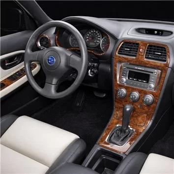 Subaru Impreza WRX 2005-2008 Full Set, Automatic Gear, Automatic AC Control Mascherine sagomate per rivestimento cruscotti 