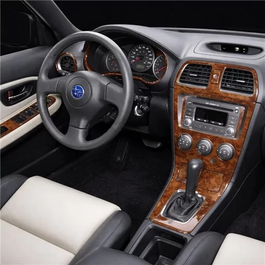 Subaru Impreza WRX 2005-2008 Full Set, Manual Gear Box, Manual Gearbox AC Control Mascherine sagomate per rivestimento cruscotti