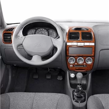 Hyundai Accent 01.01-12.05 Mascherine sagomate per rivestimento cruscotti 14-Decori