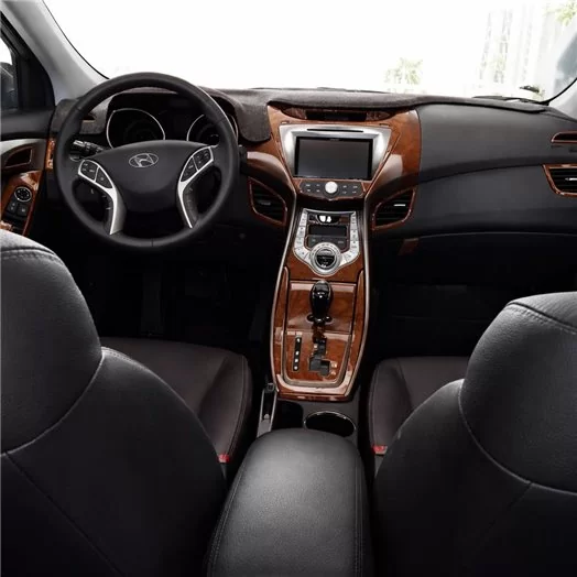 Hyundai Elantra 2014-UP Full Set, With NAVI Mascherine sagomate per rivestimento cruscotti 