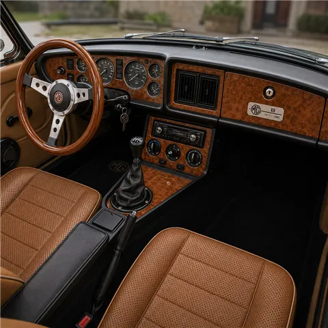 MG B 1977-1980 set completo kit rivestimento cruscotto e interni 3D