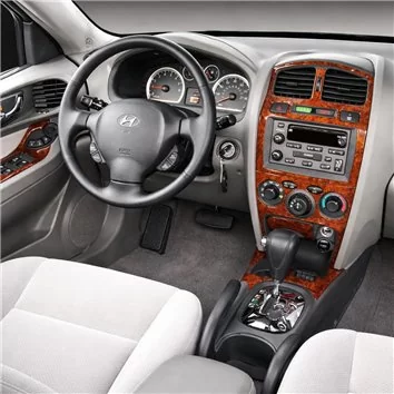 Hyundai Santa Fe 2005-2006 Full Set, With Manual Gearbox Climate Control Mascherine sagomate per rivestimento cruscotti 