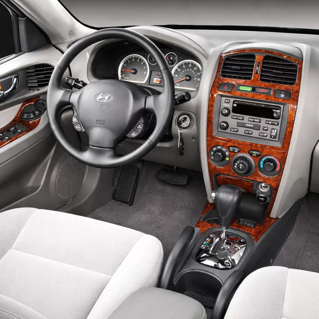 Hyundai Santa Fe 2005-2006 Full Set, with climate-control Mascherine sagomate per rivestimento cruscotti 
