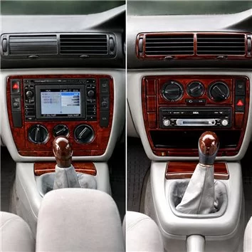 Volkswagen Passat 2000-2005 Full Set, 24 Parts Mascherine sagomate per rivestimento cruscotti 