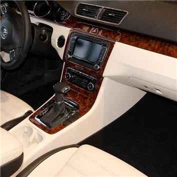 Volkswagen Passat 2010-UP Basic Set, Automatic A/C, Navigation system Mascherine sagomate per rivestimento cruscotti 