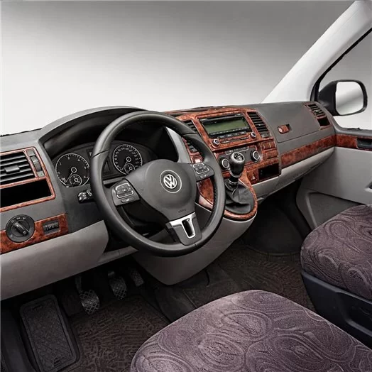 Volkswagen Transporter T6 09.2009 Mascherine sagomate per rivestimento cruscotti 37-Decori