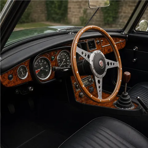 MG B 1962-1967 set completo kit rivestimento cruscotto e interni 3D