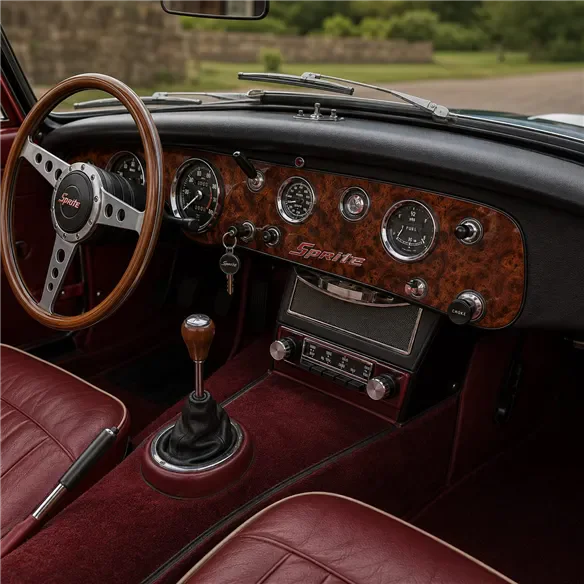 MG Midget/Austin Healey Sprite 1964-1967 set completo kit rivestimento cruscotto e interni 3D