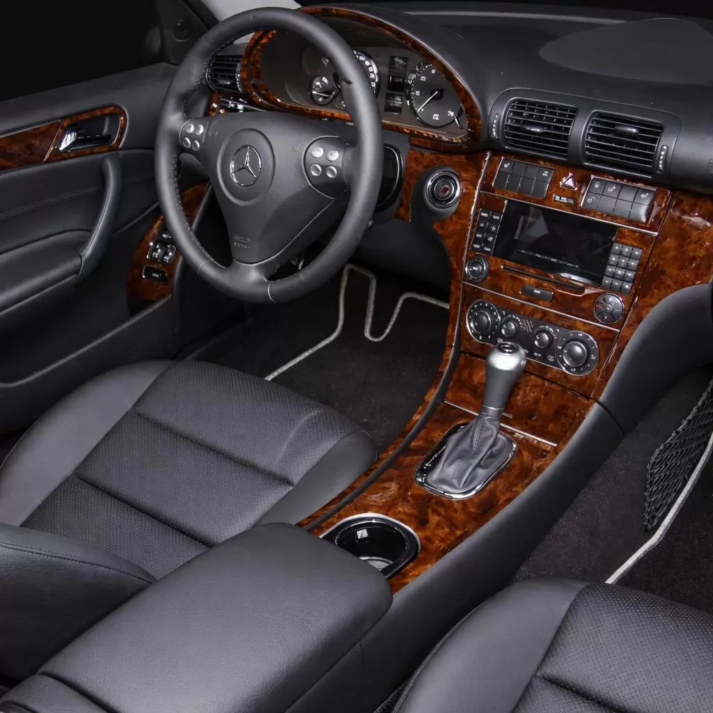 Mercedes Benz C Class 2005-2007 Full Set, 2 Doors Coupe Mascherine sagomate per rivestimento cruscotti 