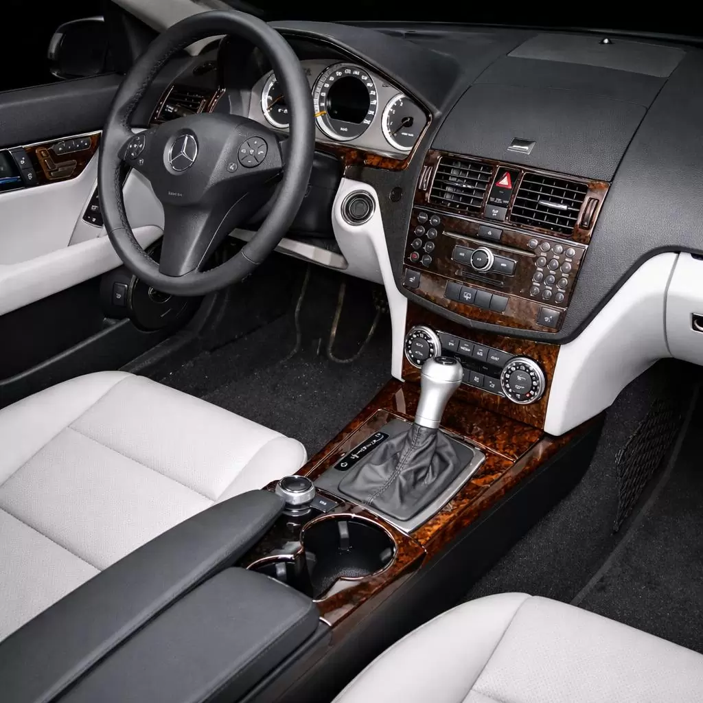 Mercedes Benz C Class 2008-UP Full Mascherine sagomate per rivestimento cruscotti 