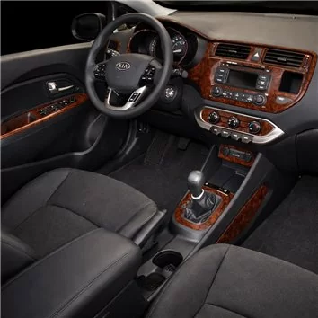 Kia Rio 2012-UP Full Set, With UVO Radio Mascherine sagomate per rivestimento cruscotti 