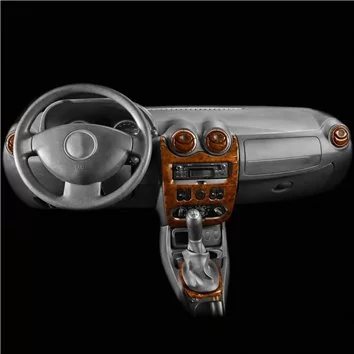 Dacia Sandero-Logan 07.08-12.09 Mascherine sagomate per rivestimento cruscotti 18-Decori