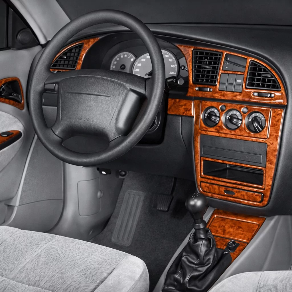 Daewoo Nubira II 07.99-02.04 Mascherine sagomate per rivestimento cruscotti 23-Decori