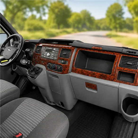Ford Transit 2010-2014 kit rivestimento cruscotto e interni 3D 24 pezzi