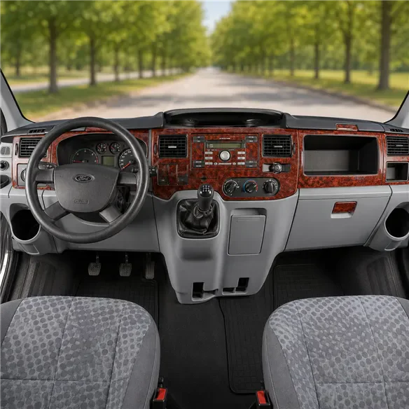 Ford Transit Journey 2006-2010 kit rivestimento cruscotto e interni 3D 23 pezzi