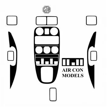 MG MG-F 1995-2000 Mascherine sagomate per rivestimento cruscotti 12-Decori 2