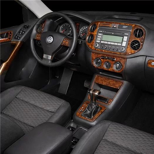 Volkswagen Tiguan 2013-UP Full Set, Without NAVI Mascherine sagomate per rivestimento cruscotti 