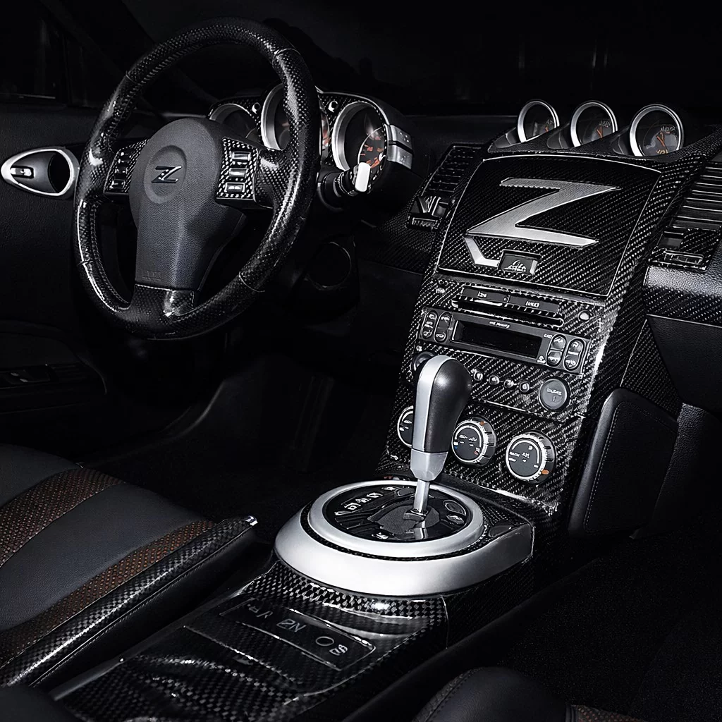 Nissan Z350 2003-2005 Full Set, Automatic Gear Mascherine sagomate per rivestimento cruscotti 