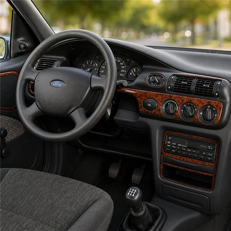 Ford Escord 1995-2000 kit rivestimento cruscotto e interni 3D 12 pezzi