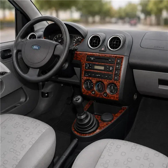 Ford Fiesta 2002-2005 kit rivestimento cruscotto e interni 3D 7 pezzi