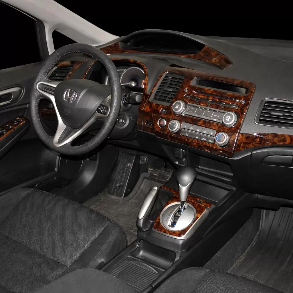 Honda Civic 2006-2011 4 Doors, With NAVI system Mascherine sagomate per rivestimento cruscotti 