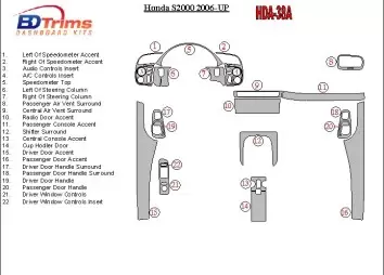 Honda S2000 2006-UP Full Set Cruscotto BD Rivestimenti interni