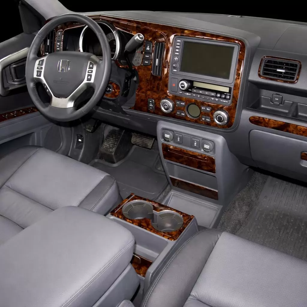 Honda Ridgeline 2006-2008 Full Set, Automatic Gear, Without Navigation Mascherine sagomate per rivestimento cruscotti 