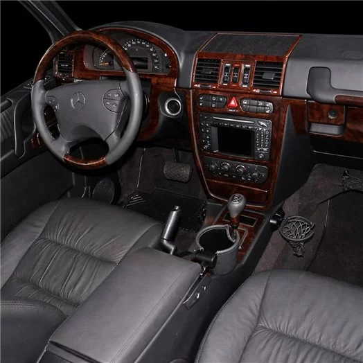 Mercedes Benz G Class 2002-UP Full Set, OEM Compliance, 25 Parts Mascherine sagomate per rivestimento cruscotti 