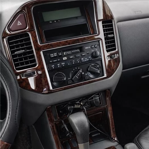 Mitsubishi Pajero/Montero 2000-2006 Full Set, Without glowe-box Mascherine sagomate per rivestimento cruscotti 