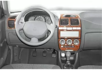 Hyundai Accent 01.01 - 12.05 Kit Rivestimento Cruscotto all'interno del veicolo Cruscotti personalizzati 14-Decori
