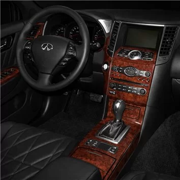 Infiniti FX 2009-2009 Full Set, Without NAVI system Mascherine sagomate per rivestimento cruscotti 