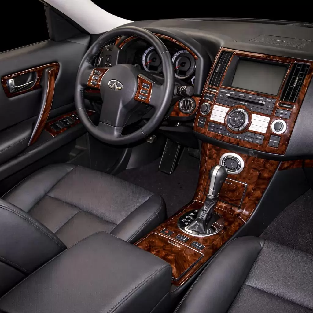 Infiniti FX 2006-2008 Without Fabric Wood Kit Mascherine sagomate per rivestimento cruscotti 