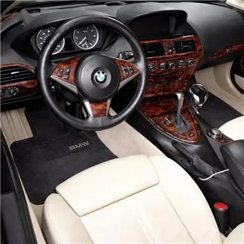 BMW 6-Series E 63 2008-2010 Mascherine sagomate per rivestimento cruscotti 34-Decori